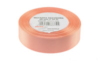 Wstążka satynowa 25mmx32m łososiowa Brewis